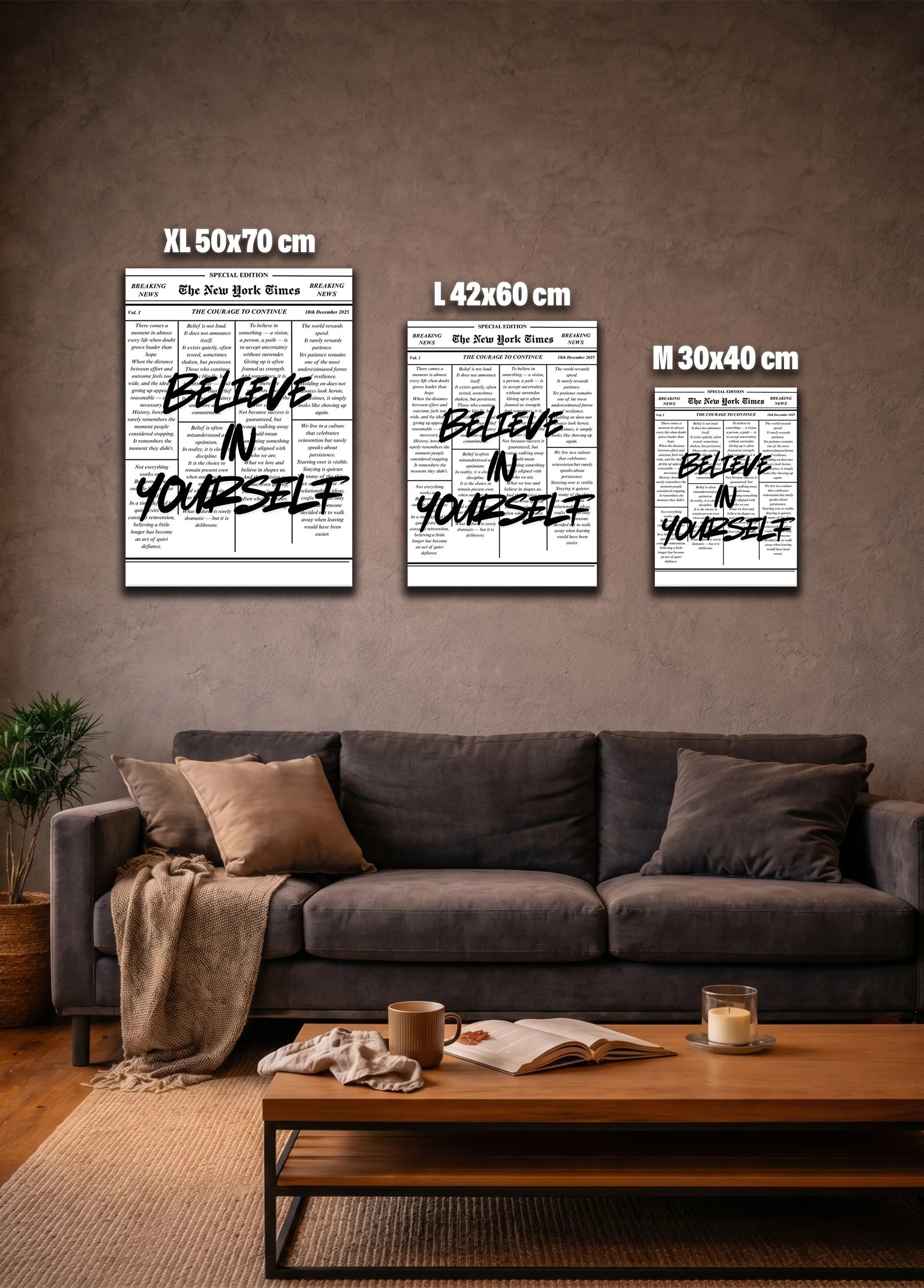 Metallbild - "Believe In Yourself"