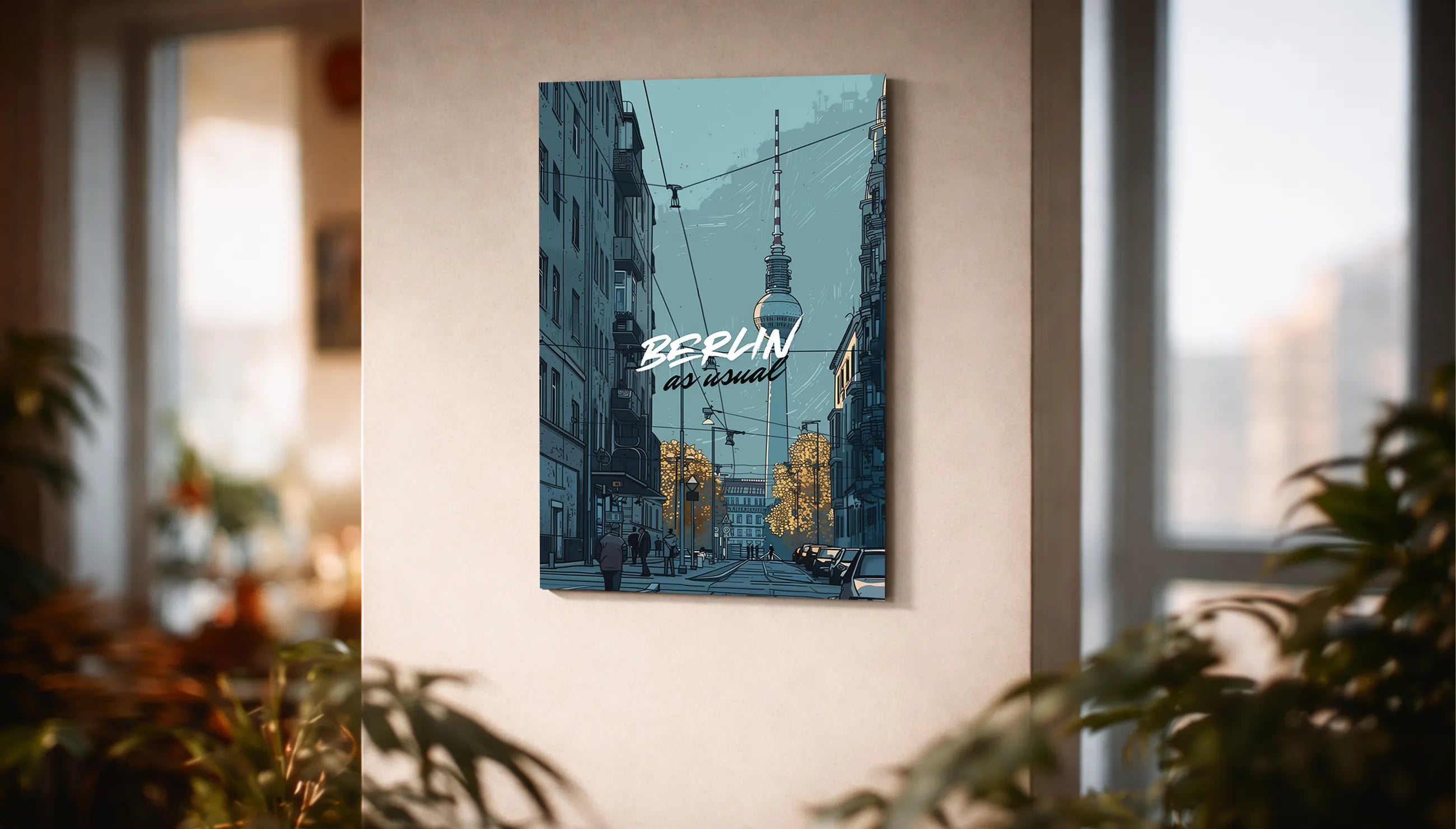 Metallbild -  "Berlin Comic"