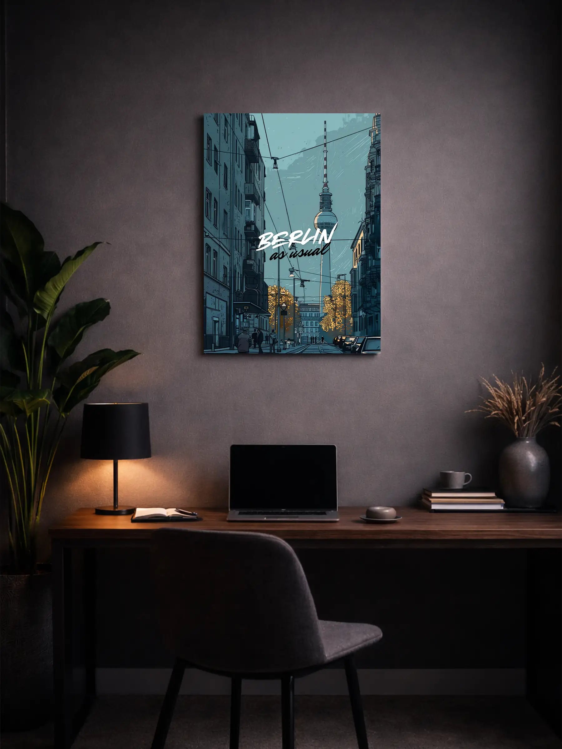 Metallbild -  "Berlin Comic"