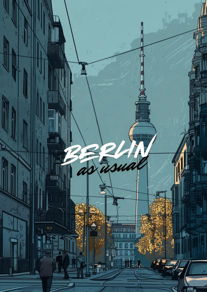 Metallbild -  "Berlin Comic"
