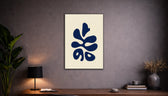 Metallbild - "Blue Leaves"
