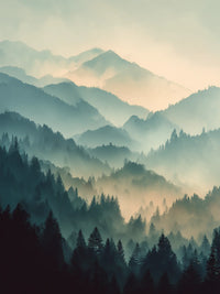 Metallbild - "Blue Mountains"