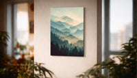 Metallbild - "Blue Mountains"