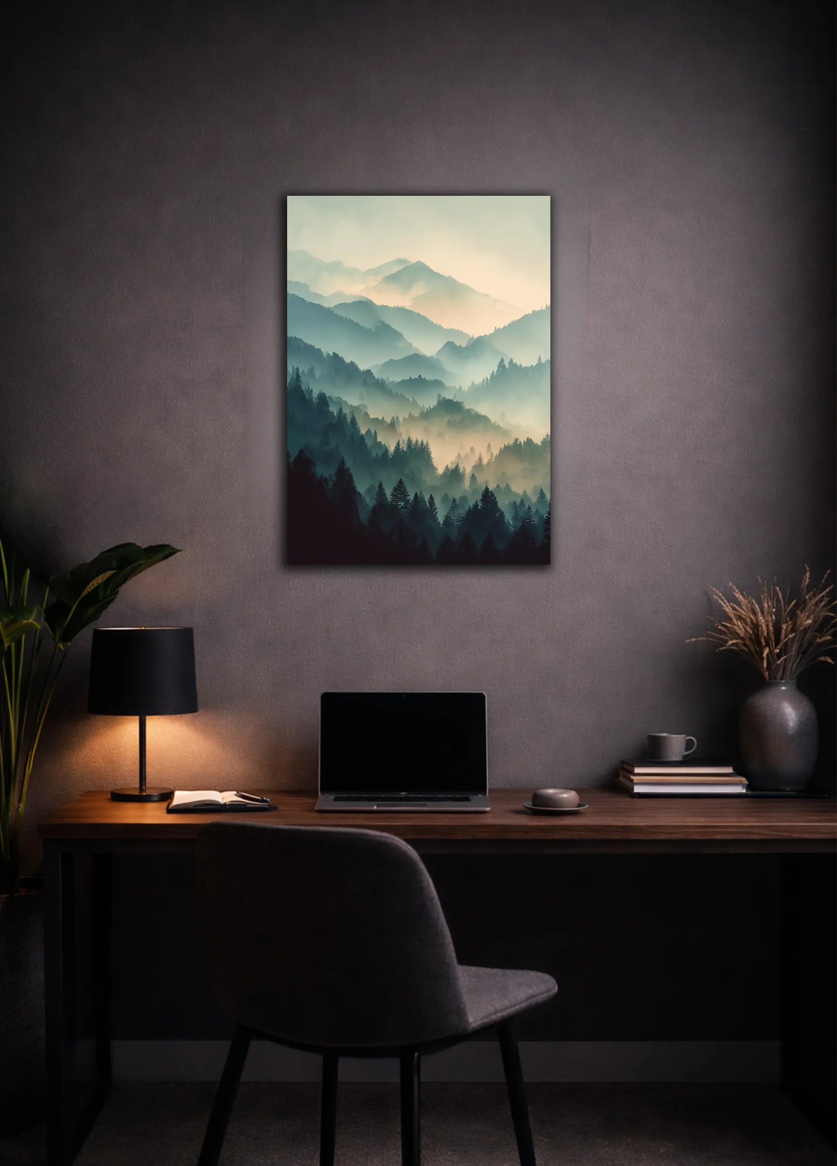 Metallbild - "Blue Mountains"