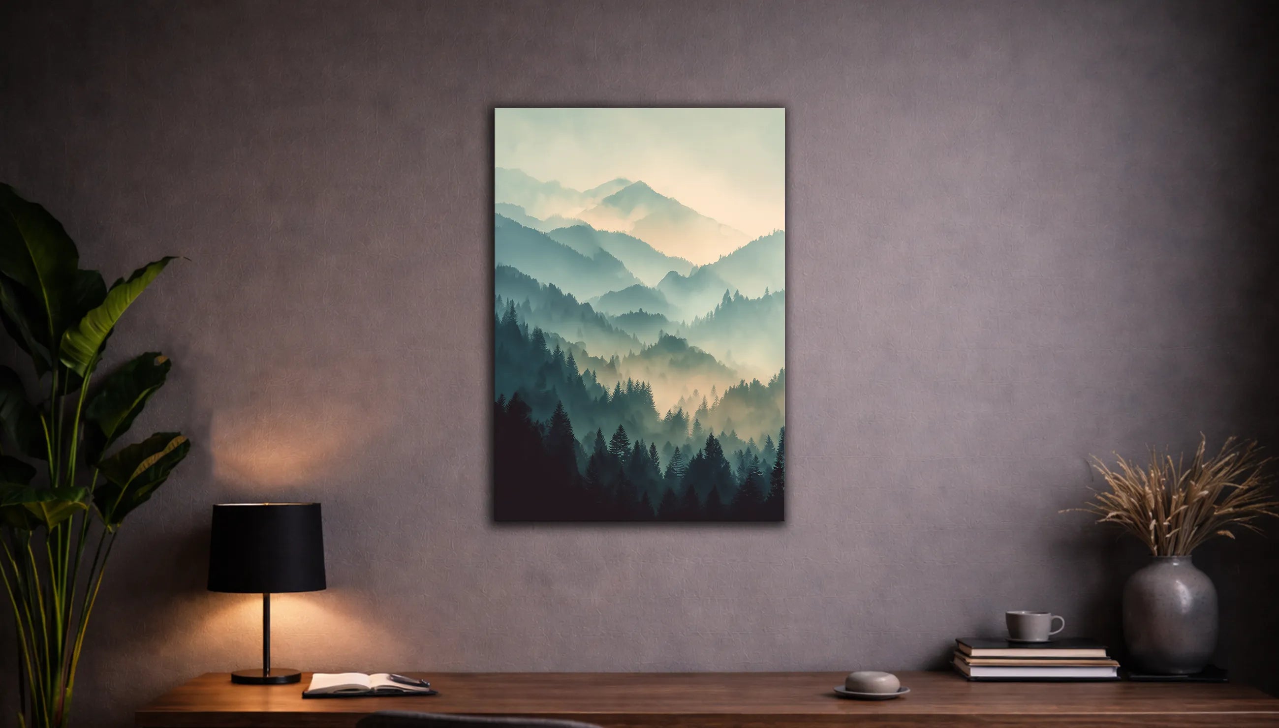 Metallbild - "Blue Mountains"