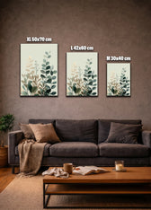 Metallbild - "Botanical Calm"