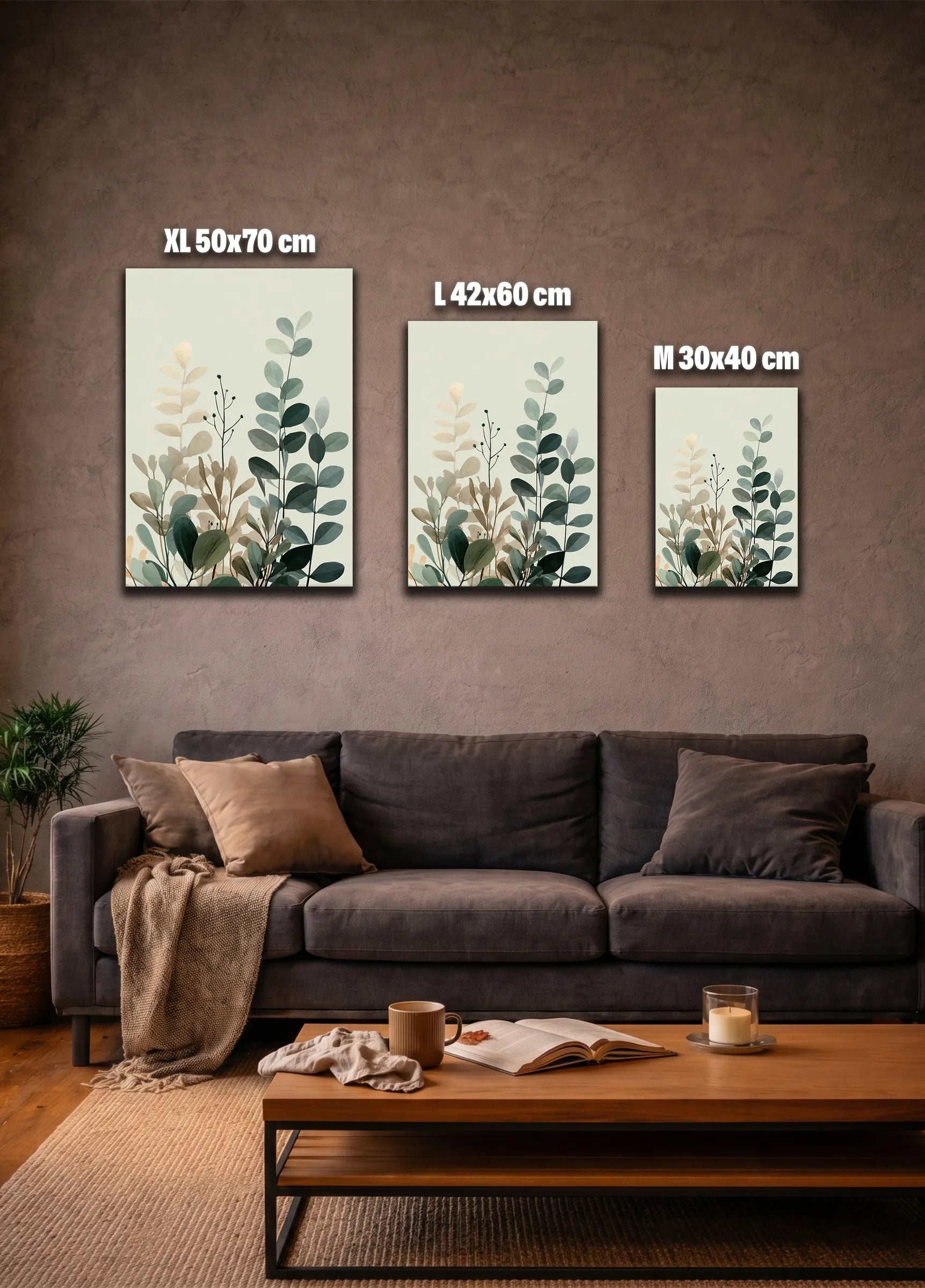 Metallbild - "Botanical Calm"