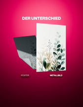 Metallbild - "Botanical Calm"