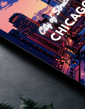 Metallbild -  "Chicago Comic"
