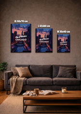 Metallbild -  "Chicago Comic"