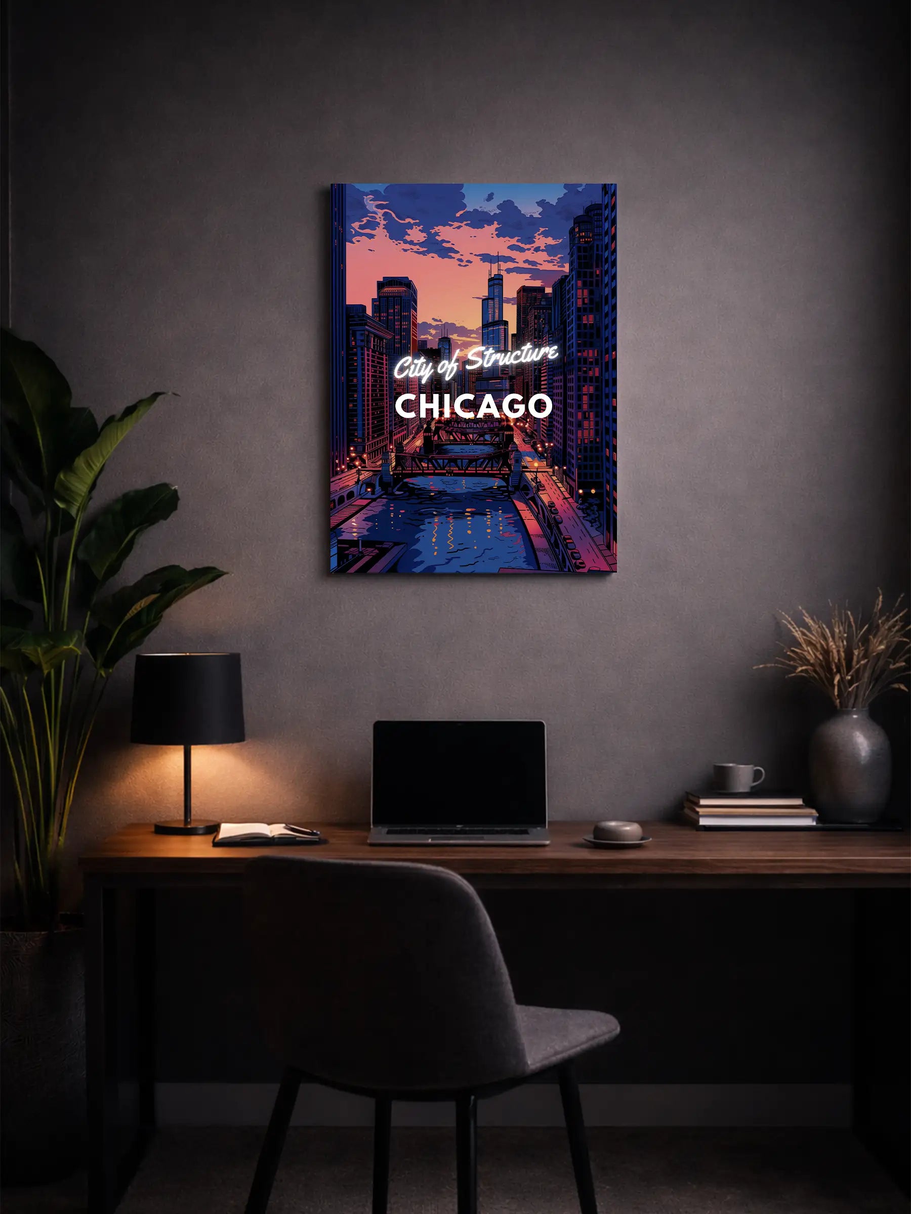 Metallbild -  "Chicago Comic"