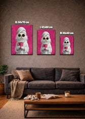 Metallbild - "Coffee Cat"