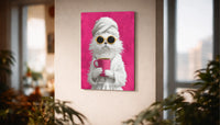 Metallbild - "Coffee Cat"