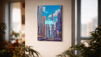Metallbild -  "Dubai Comic"