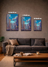 Metallbild -  "Dubai Comic"