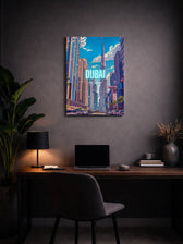 Metallbild -  "Dubai Comic"