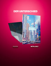 Metallbild -  "Dubai Comic"
