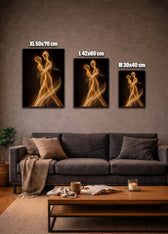 Metallbild - "Flame Couple"