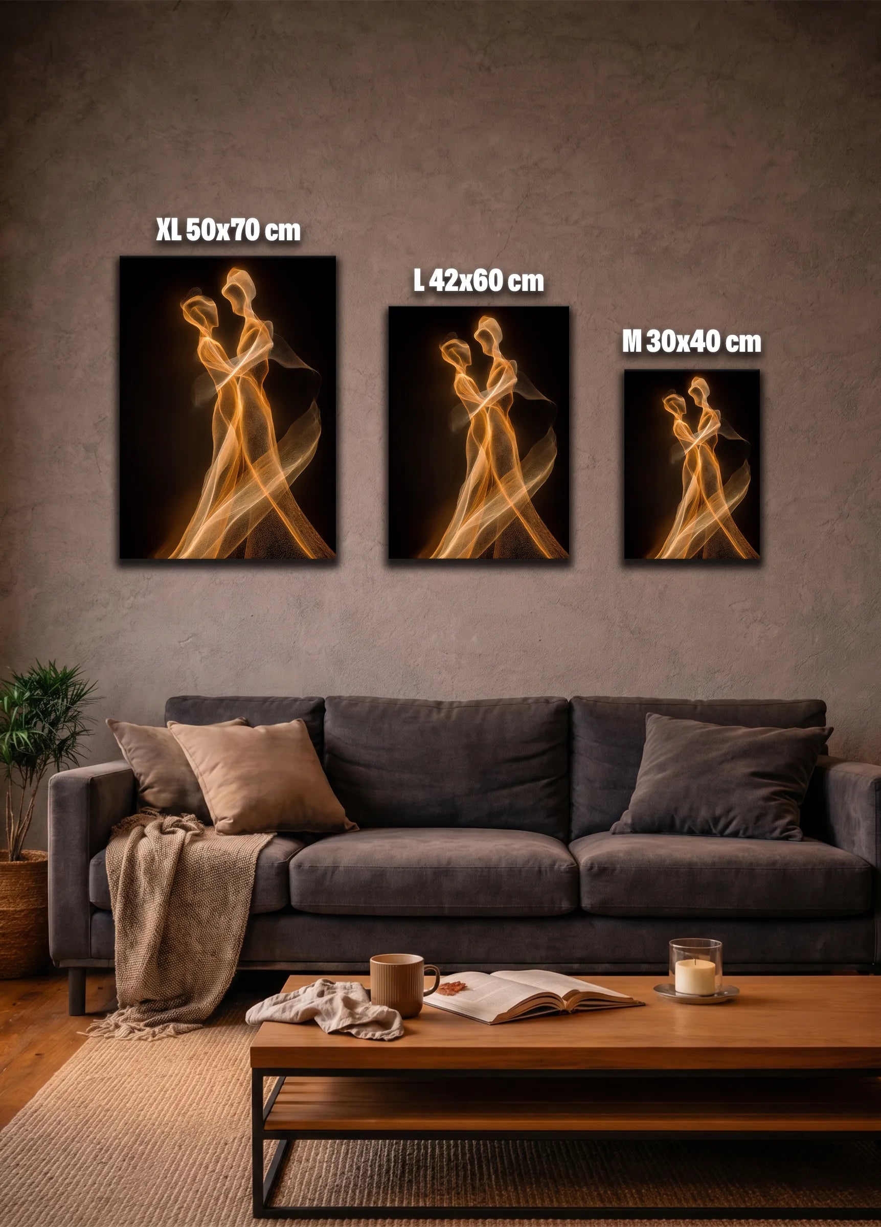 Metallbild - "Flame Couple"