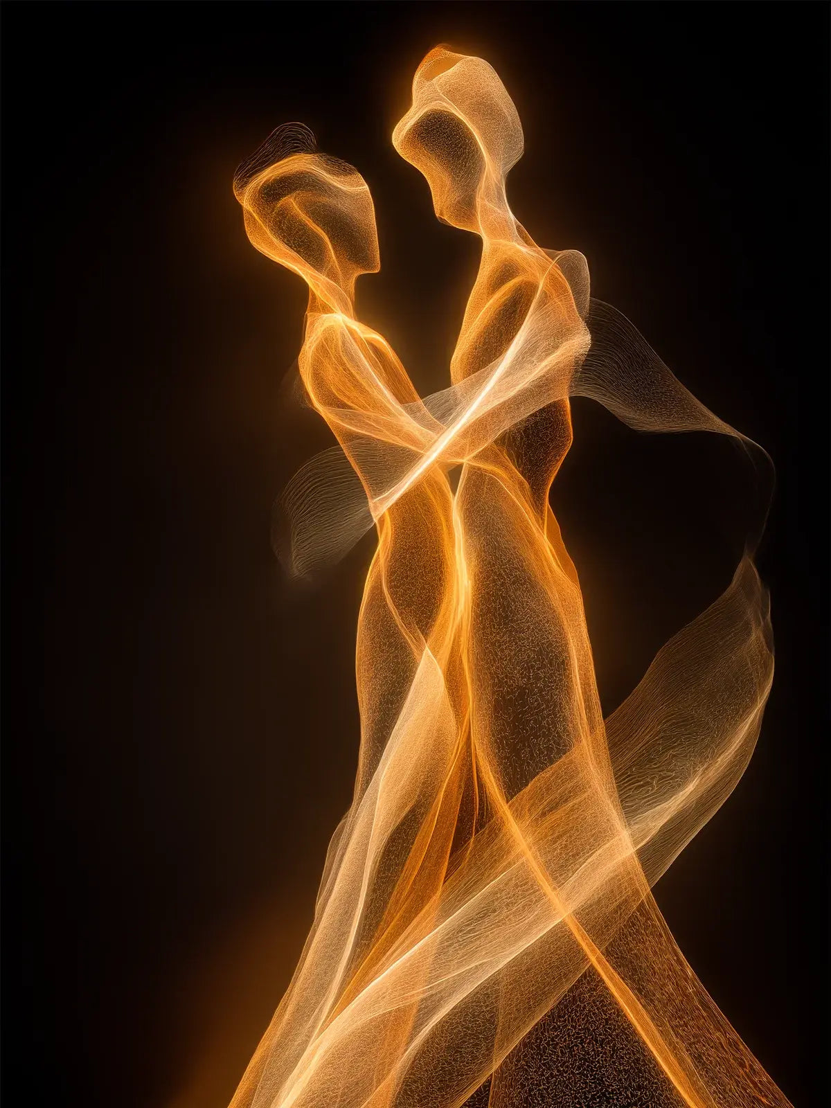 Metallbild - "Flame Couple"