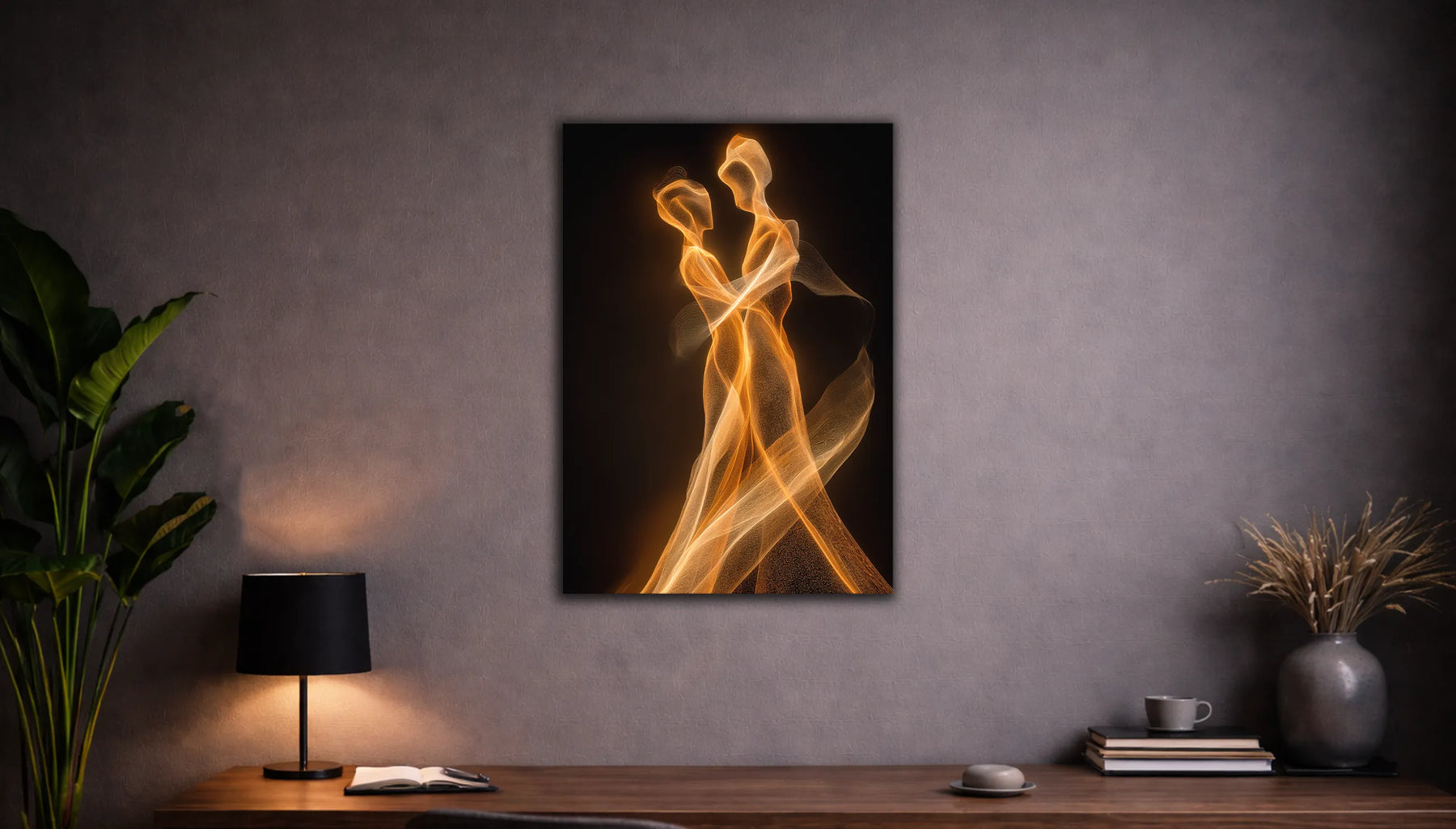 Metallbild - "Flame Couple"
