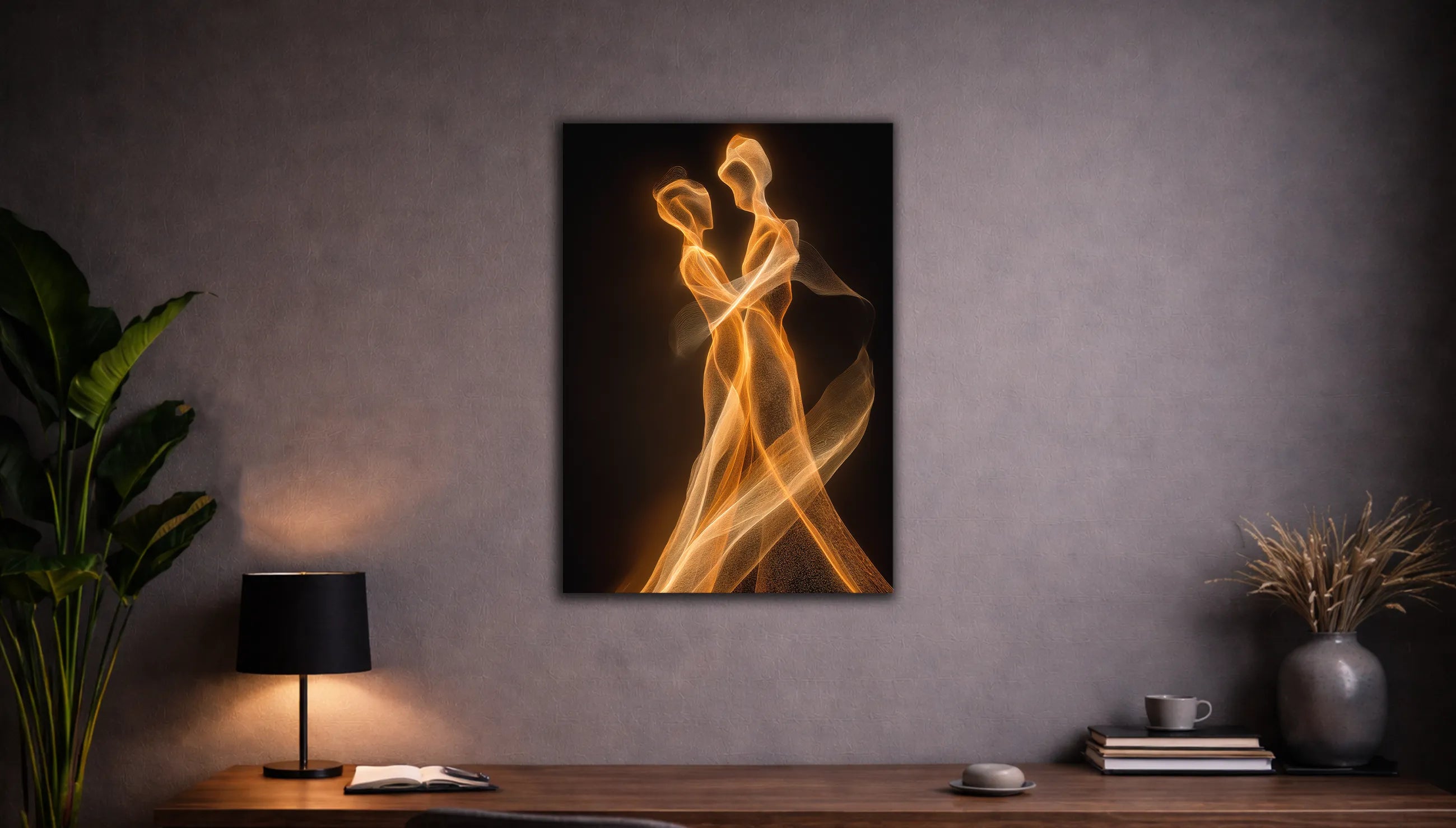 Metallbild - "Flame Couple"