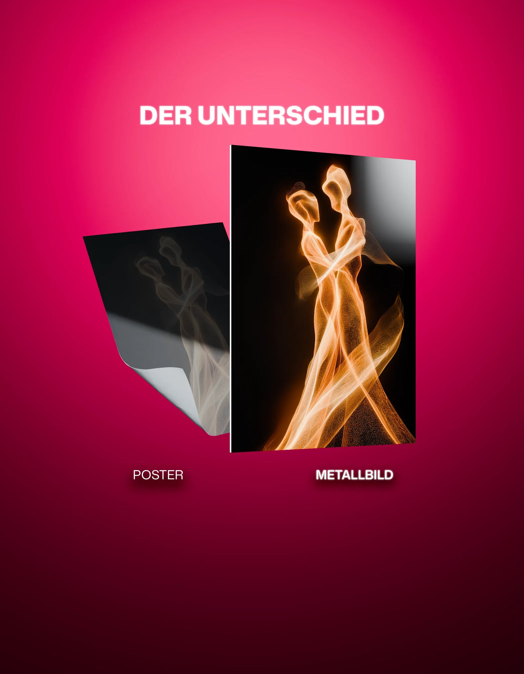 Metallbild - "Flame Couple"