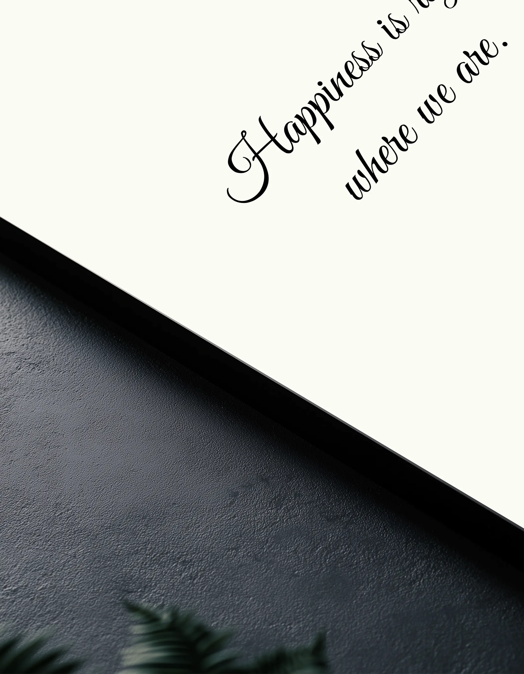 Metallbild - "Happiness Is Right Where We Are"