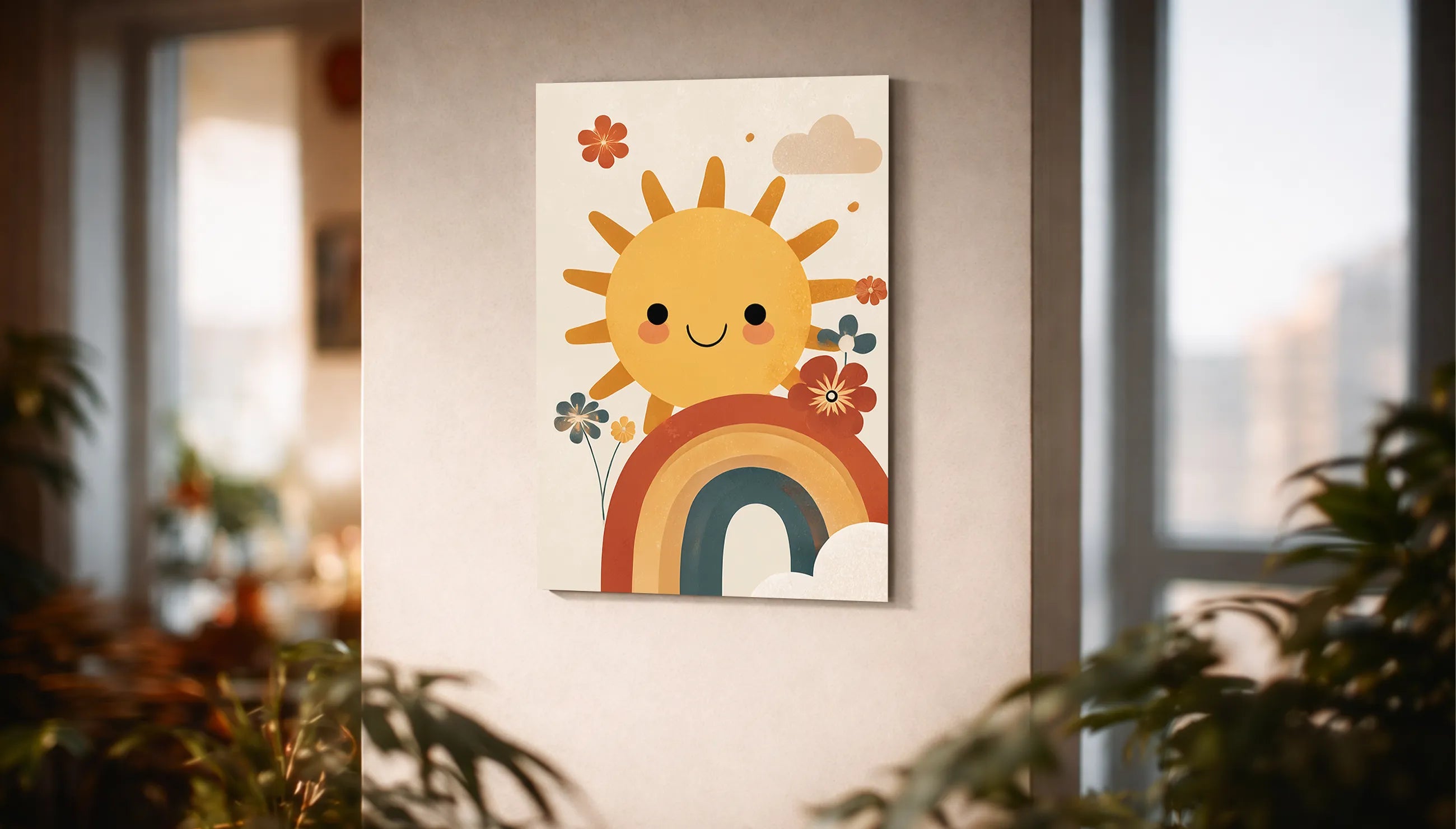 Metallbild - "Happy Sun"