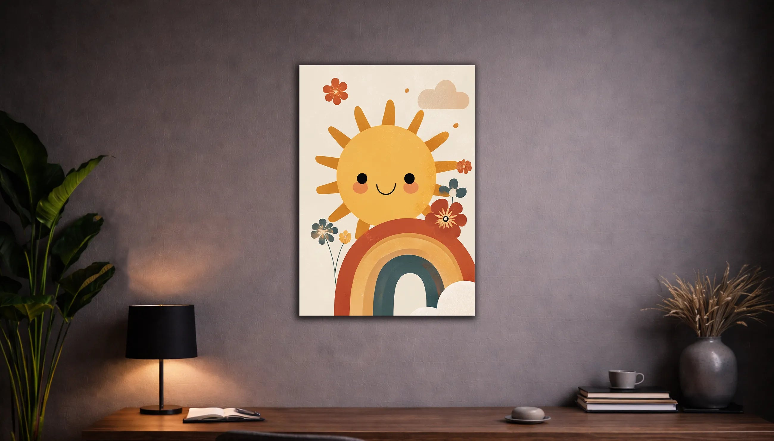 Metallbild - "Happy Sun"
