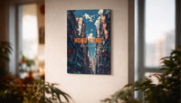 Metallbild -  "Hong Kong Comic"