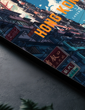 Metallbild -  "Hong Kong Comic"
