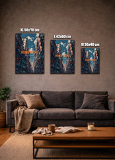 Metallbild -  "Hong Kong Comic"