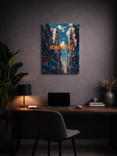 Metallbild -  "Hong Kong Comic"