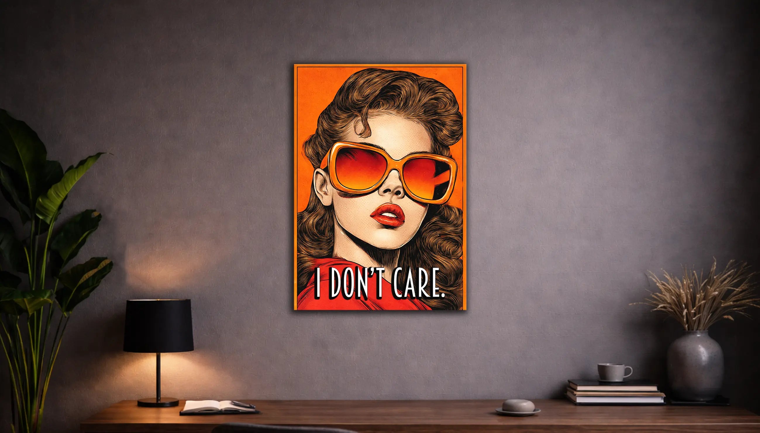 Metallbild - "I Dont Care"