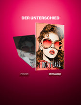 Metallbild - "I Dont Care"