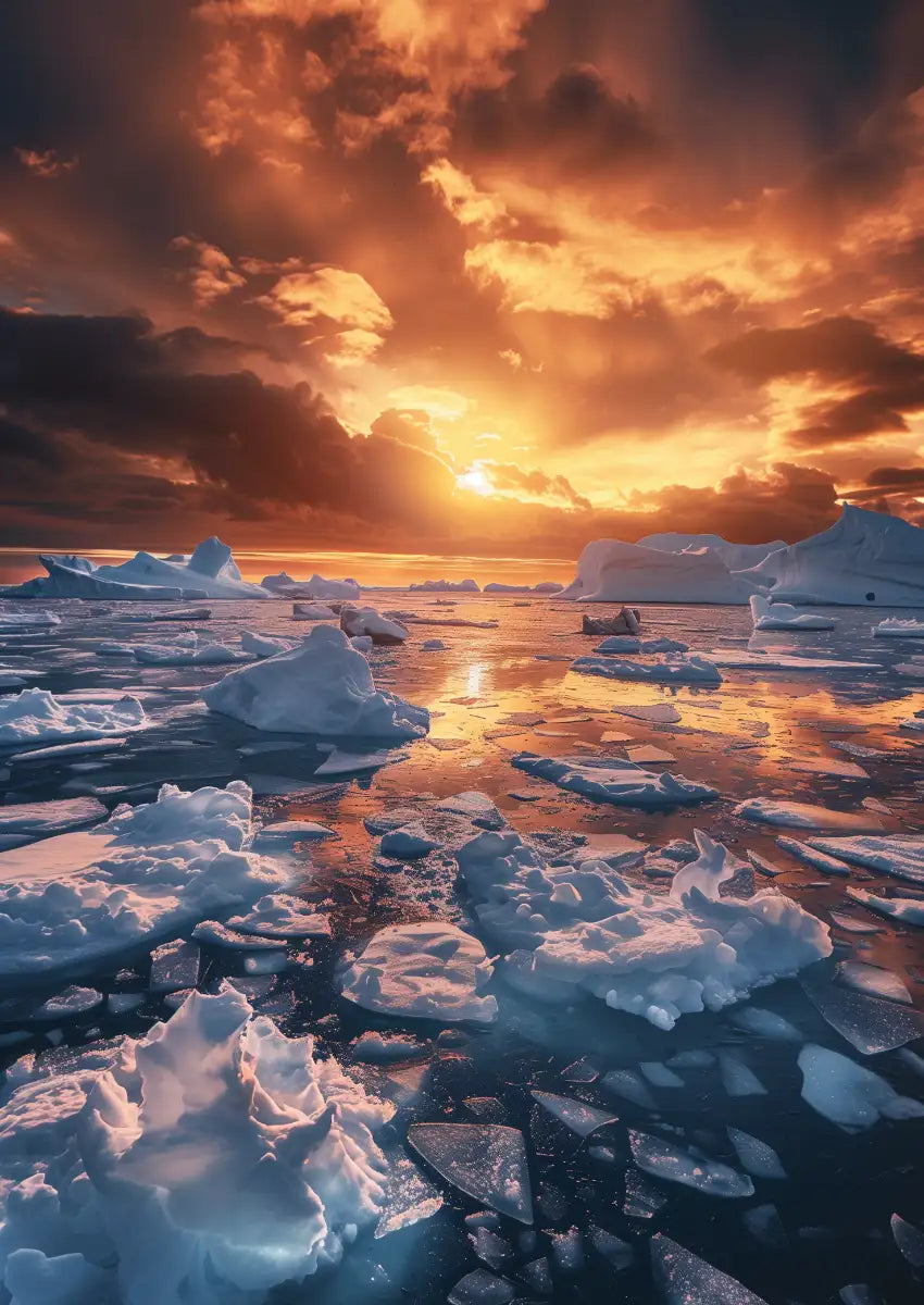 Metallbild - "Ice Horizon"