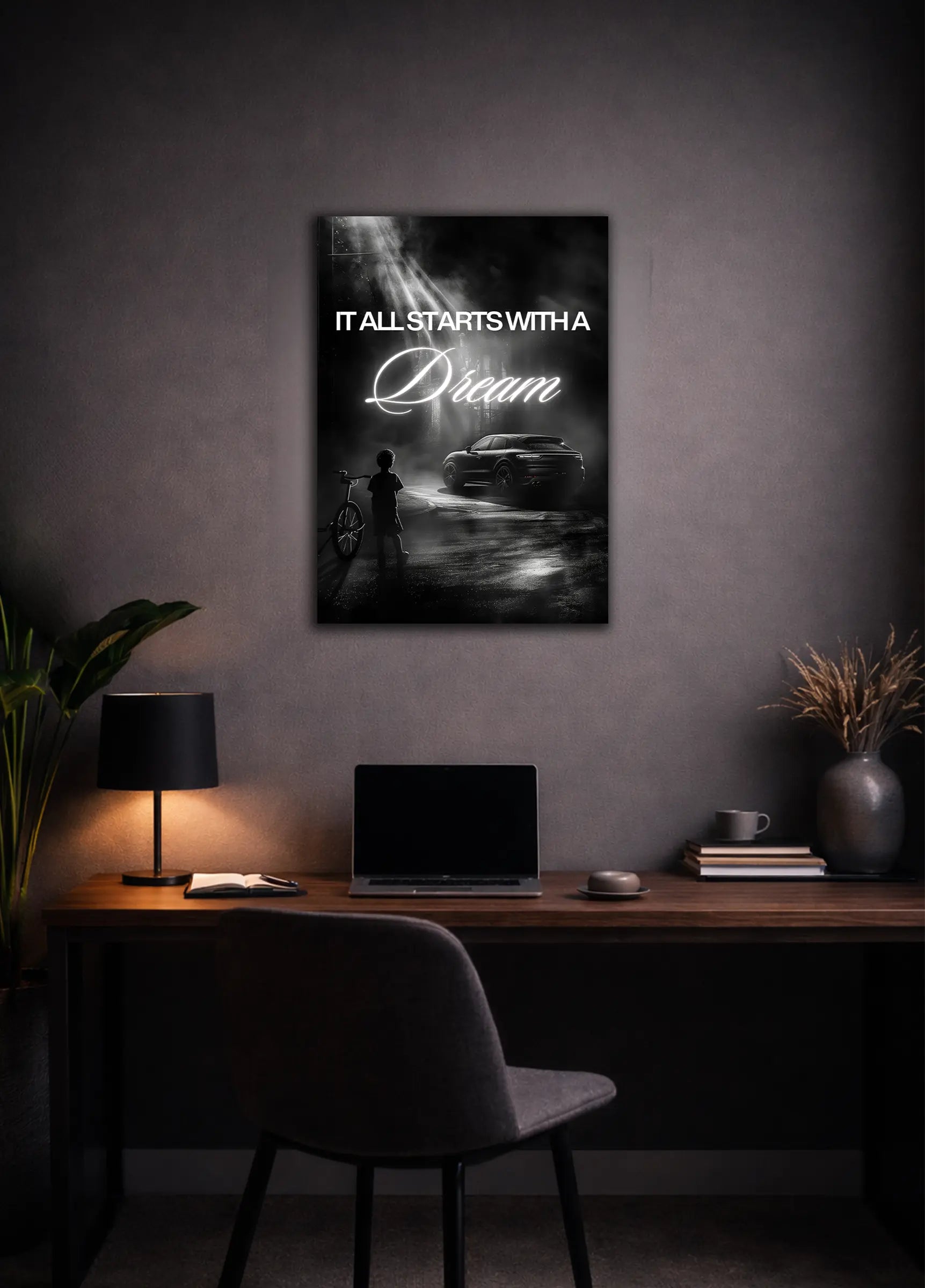 Metallbild - "It All Starts With A Dream"
