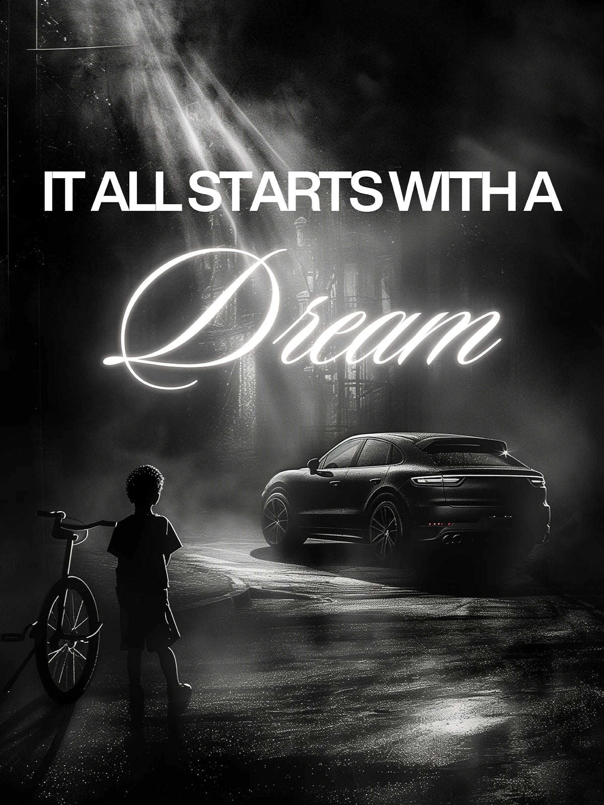 Metallbild - "It All Starts With A Dream"