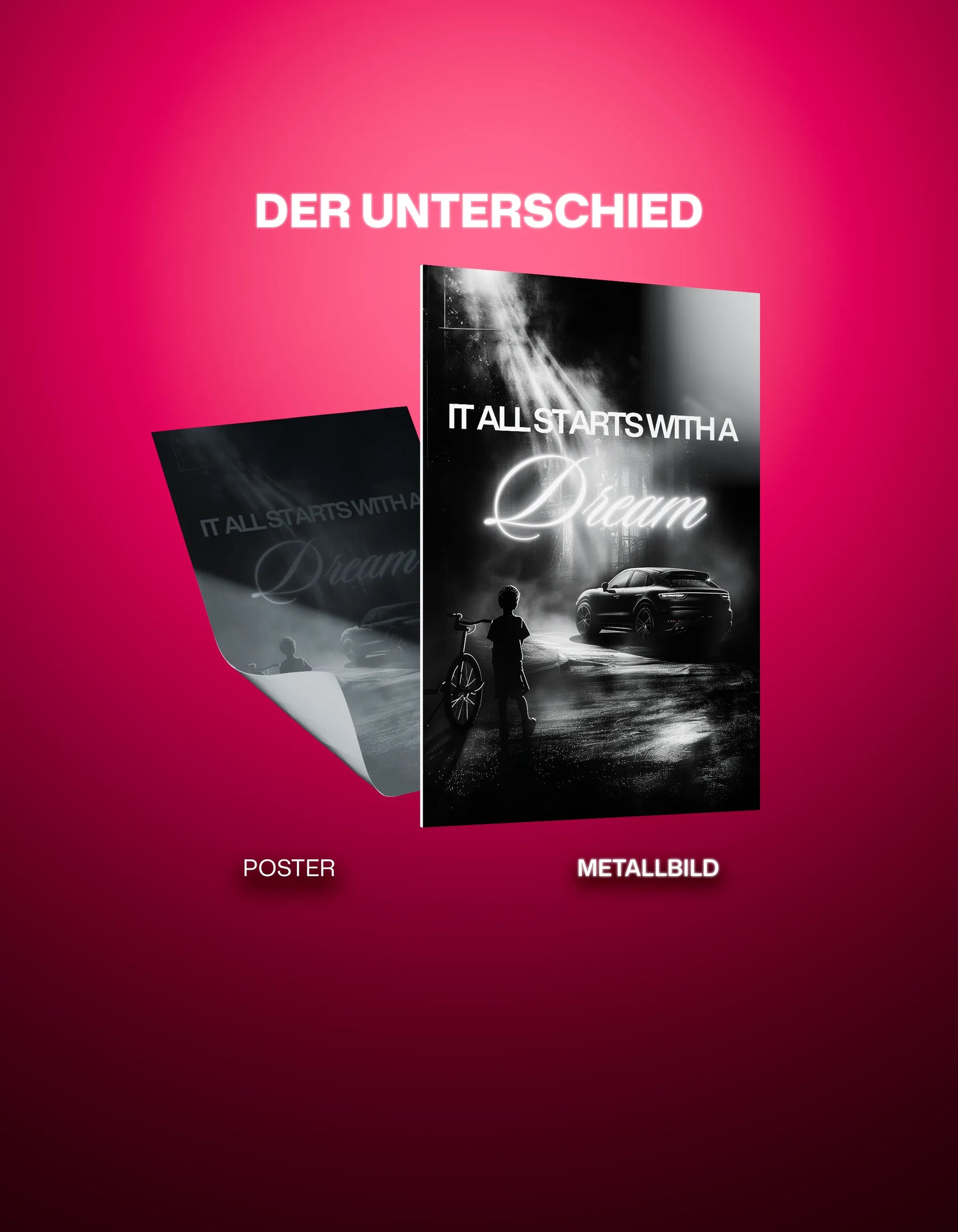 Metallbild - "It All Starts With A Dream"