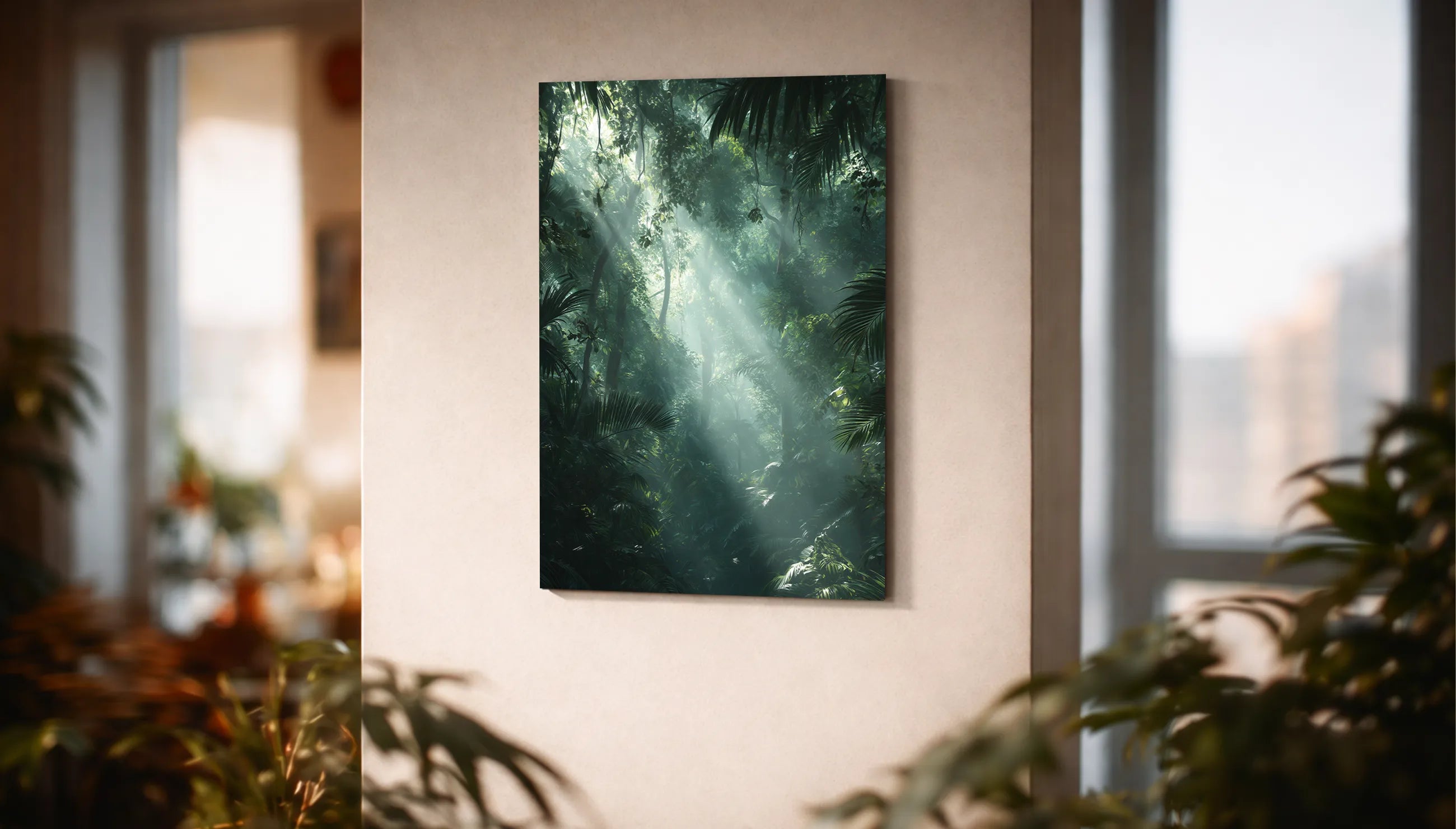 Metallbild - "Jungle Light"