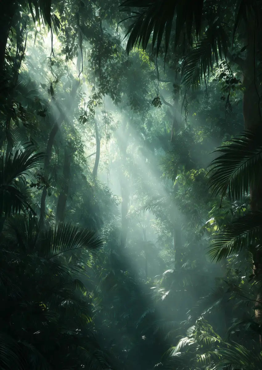 Metallbild - "Jungle Light"