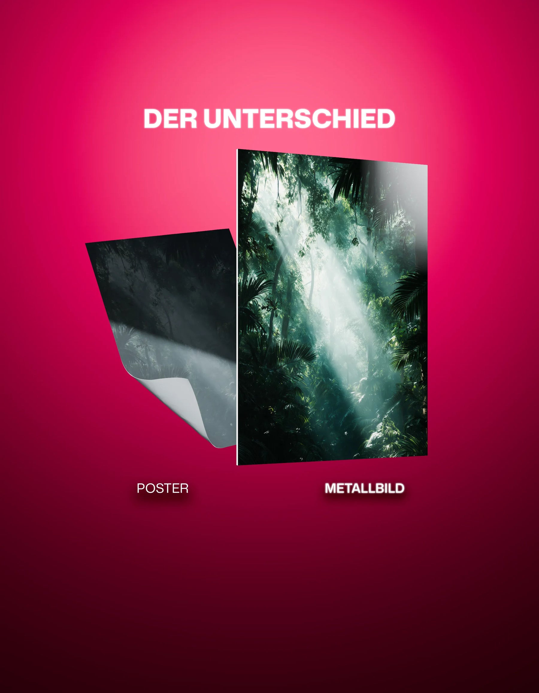 Metallbild - "Jungle Light"