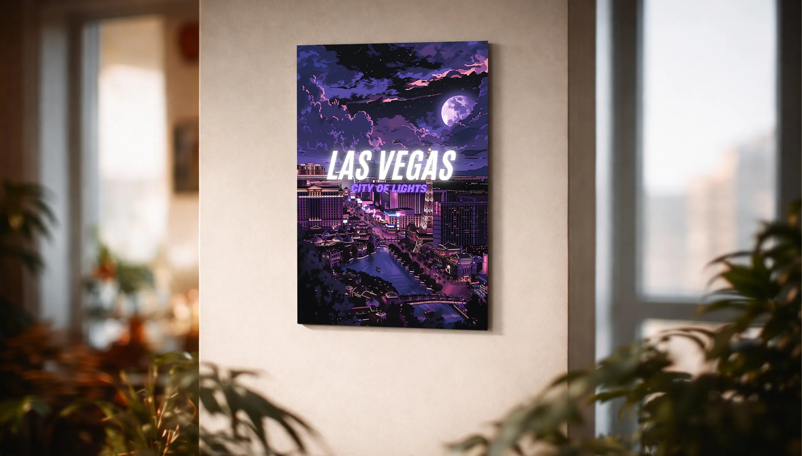 Metallbild - "Las Vegas Comic"