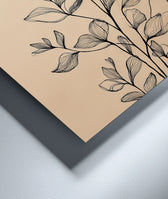 Metallbild - "Leaf Sketch"