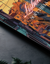 Metallbild -  "Lissabon Comic"