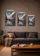 Metallbild -  "London Comic"
