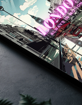 Metallbild -  "London Comic"