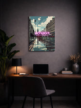 Metallbild -  "London Comic"