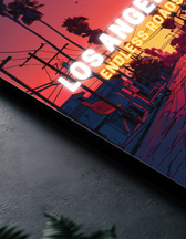Metallbild -  "Los Angeles Comic"